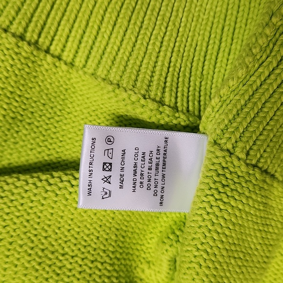 Olivia Rubin Neon Green Chiara cropped sweater cardigan Size XS - Picture 10 of 10